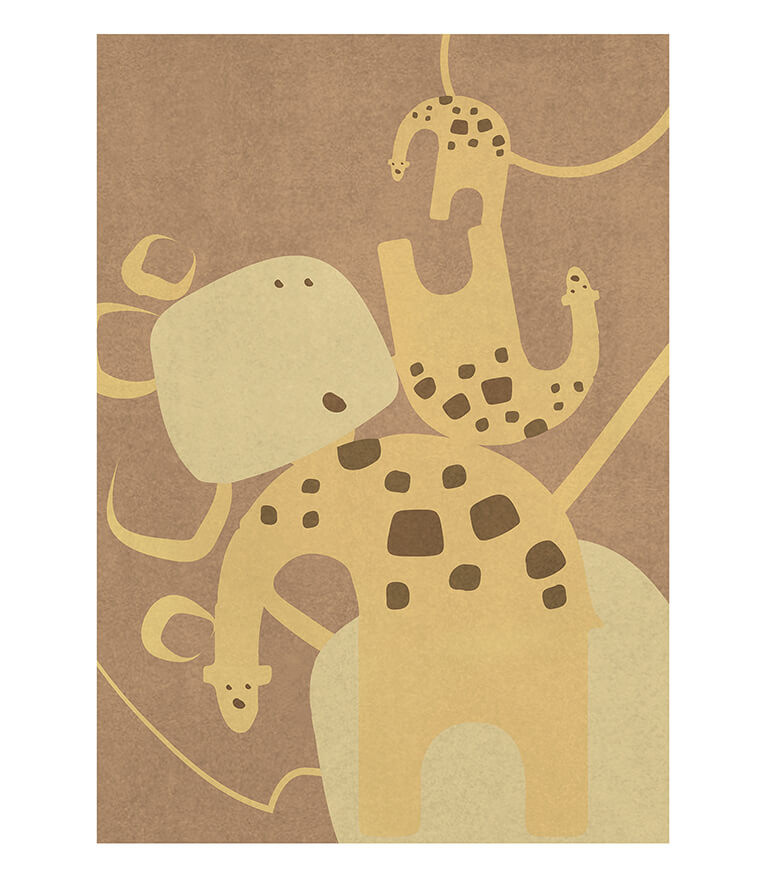 Children’s Bedroom Rug - Giraffe Jungle Rug