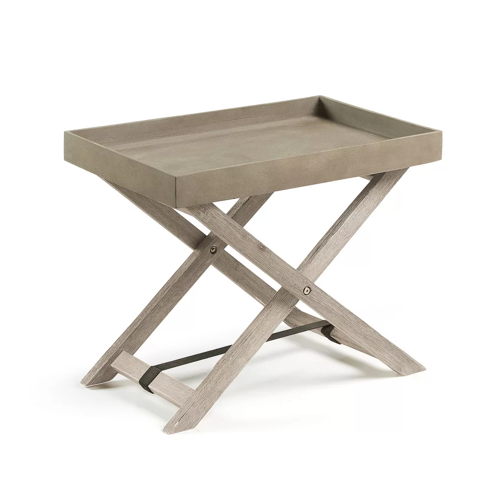 Stahl Folding Side Table with Removable Tray