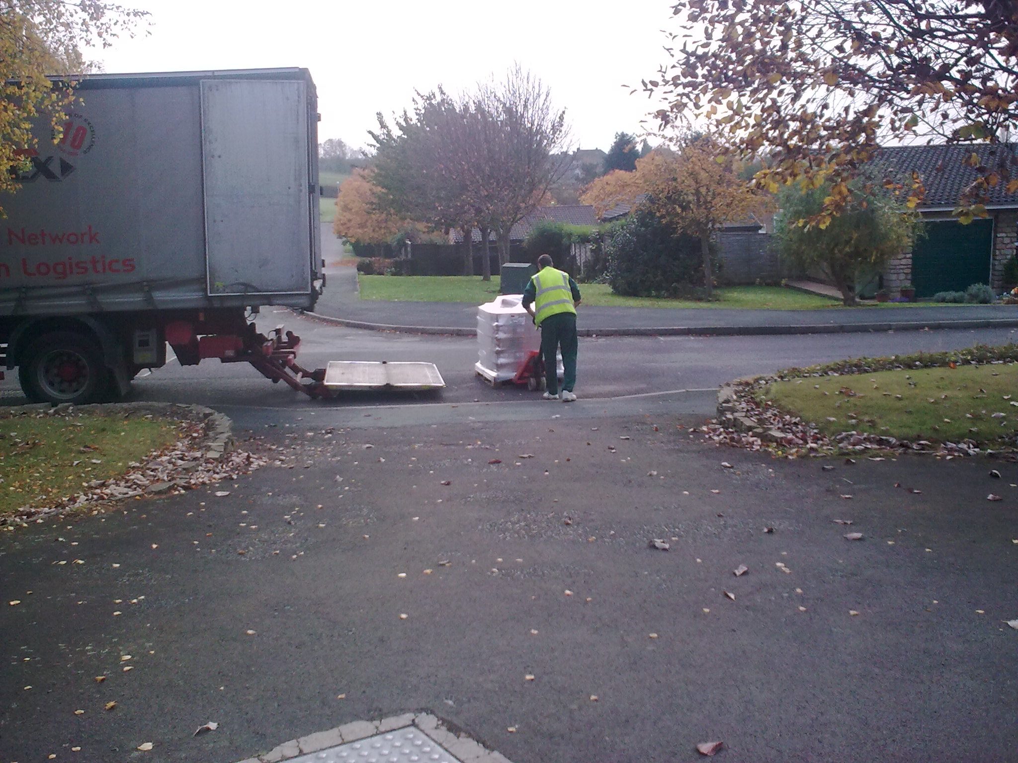 First pallet arrives