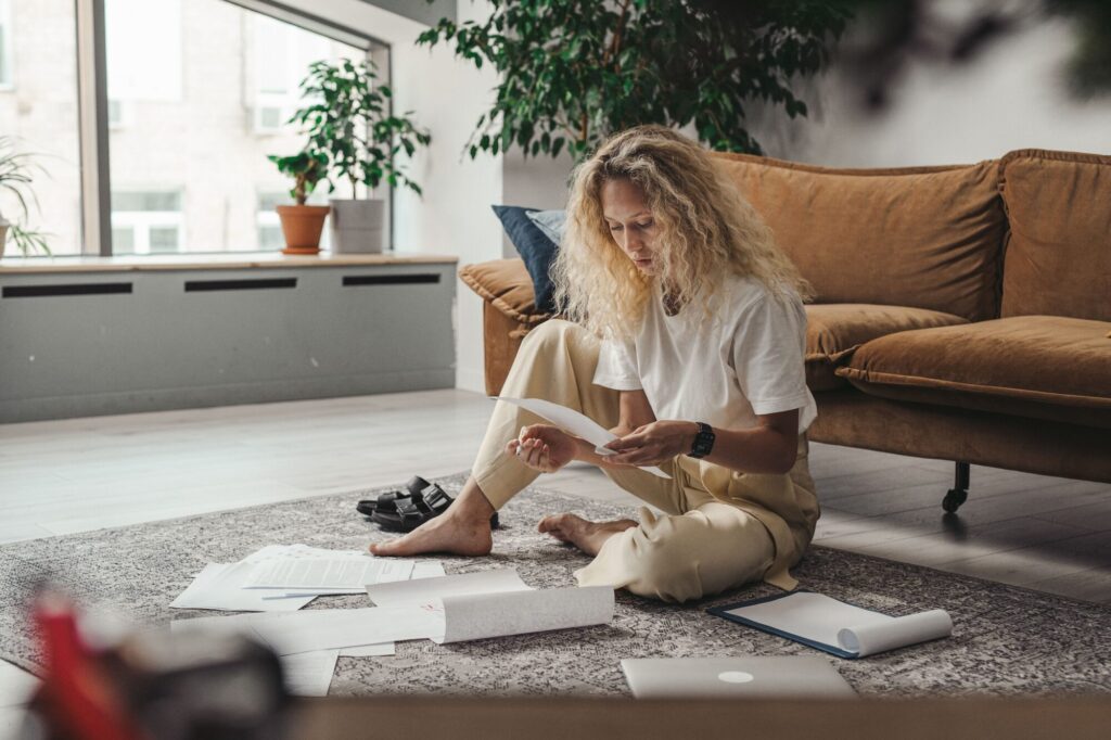 Woman planning her business finances