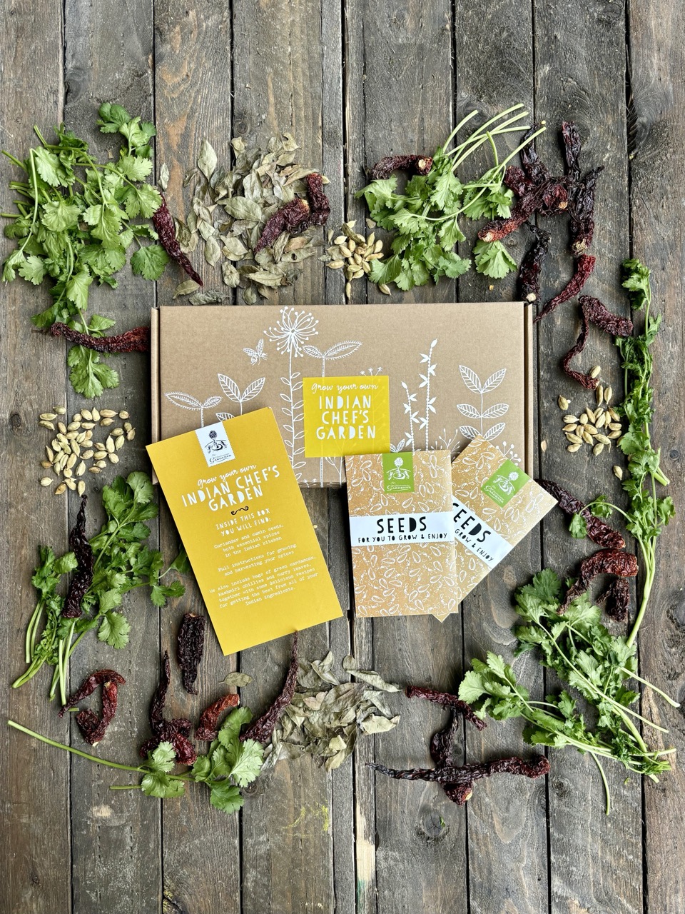 Grow Your Own Indian Chef's Garden seed gift from The Gluttonous Gardener