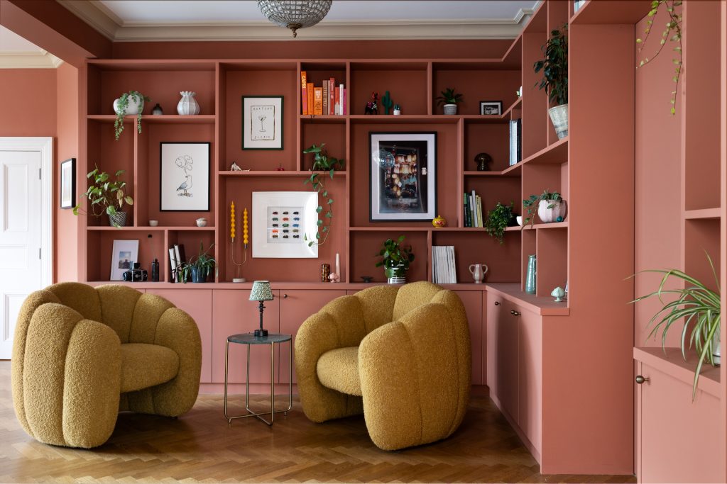 Think Pink: The Asymmetric Bookcase That Turns Storage Into a Statement